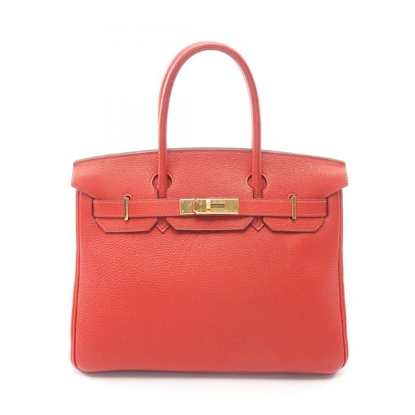 HERMES Birkin 30 Handbag 027633CC Togo leather Red Rouge vif Used Women GHW H