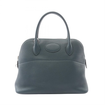 HERMES Bolide 31 Handbag Z 073419CK Taurillon Clemence Vert cypres Used SHW