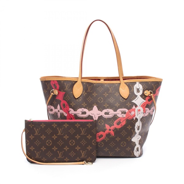 LOUIS VUITTON Neverfull MM Tote shoulder Bag M41991 Monogram Bayprint leather LV