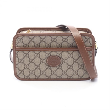 GUCCI Interlocking G GG Supreme Mini Crossbody Shoulder Bag 658572 92TCG canvas