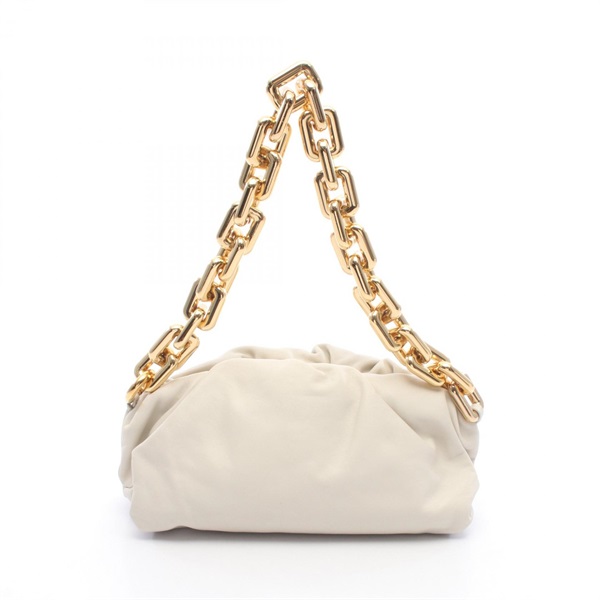 BOTTEGA VENETA The Chain Pouch Shoulder Bag 620230 VCP40 leather White Used