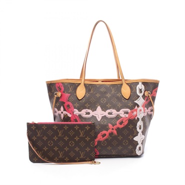 LOUIS VUITTON Neverfull MM Tote shoulder Bag M41991 Monogram Bayprint leather LV