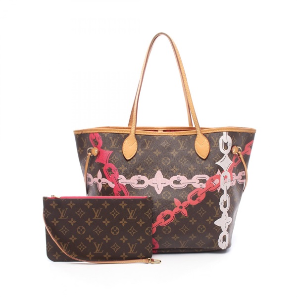 LOUIS VUITTON Neverfull MM Tote shoulder Bag M41991 Monogram Bayprint leather LV
