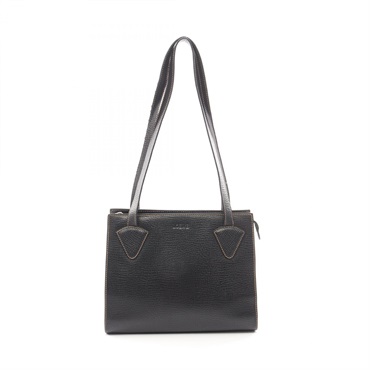 LOEWE Square Tote Shoulder Bag leather Black Used Women