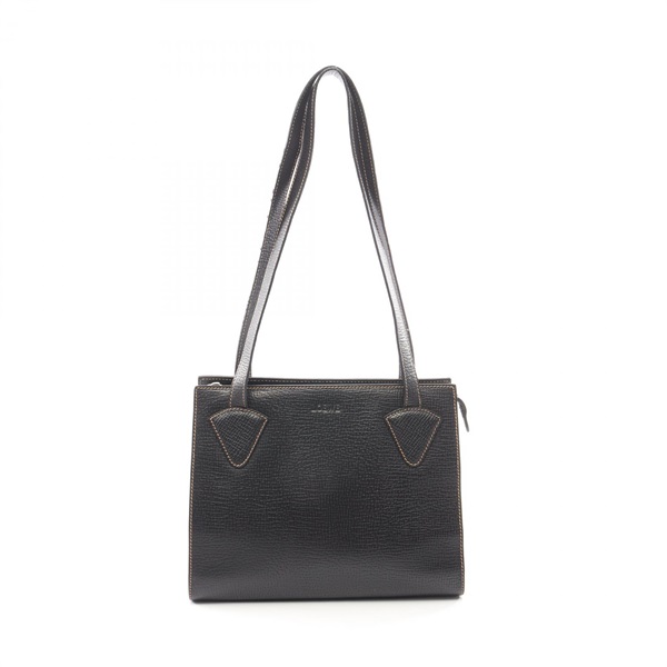 LOEWE Square Tote Shoulder Bag leather Black Used Women