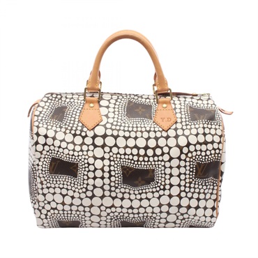 LOUIS VUITTON Yayoi kusama Speedy 30 Handbag M40690 Monogram Town canvas Used