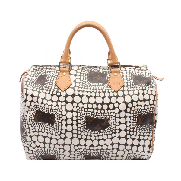 LOUIS VUITTON Yayoi kusama Speedy 30 Handbag M40690 Monogram Town canvas Used