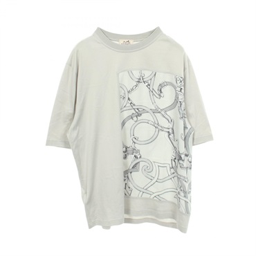 HERMES L'Instruction du Roy Short sleeve T-shirt #XL H557900HA cotton Gray Used