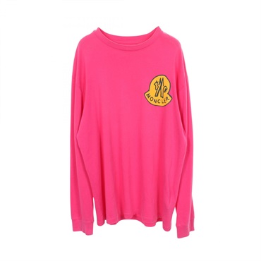MONCLER GENIUS 2 MONCLER 1952 Logo Print Long-sleeved Shirt #M cotton Pink Used