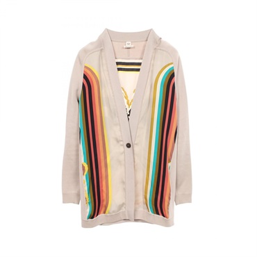 HERMES Twillaine cardigan Knitwear Silk cotton Beige Multicolor Used Women #34