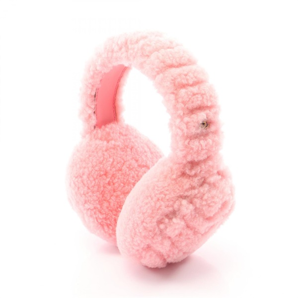 GUCCI Double G Earmuffs 760277 Shearing Pink Used Women GG