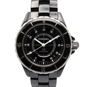CHANEL J12 12P Diamond Wrist Watch H1626 Automatic winding ceramic Used mens CC