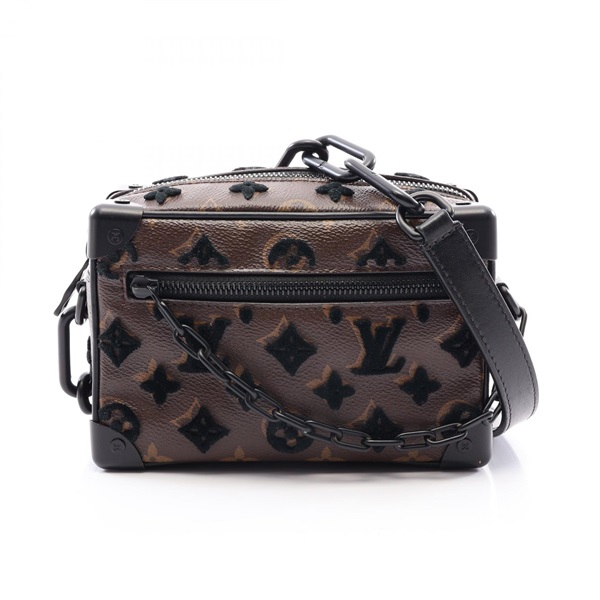 LOUIS VUITTON Mini Soft Trunk Shoulder Bag M68970 Monogram Tuftage Brown Used