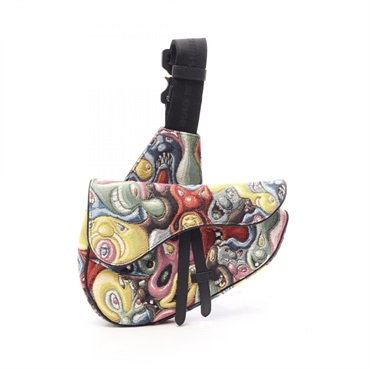 Christian Dior DIOL KENNY SCHARF SADDLE Waist Crossbody Bag 11199830 canvas Used