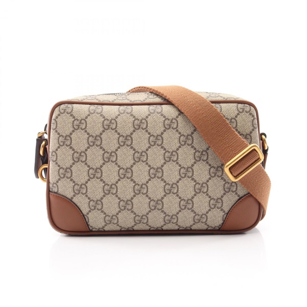 GUCCI GG Emblem Shoulder Crossbody Bag 821216 PVC coated canvas leather Used