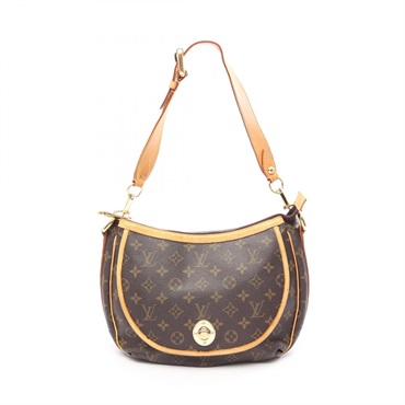 LOUIS VUITTON Tulum PM Shoulder Bag M40076 Monogram canvas leather Brown Used LV