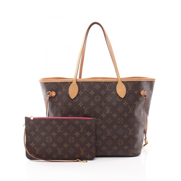 LOUIS VUITTON Neverfull MM Tote shoulder hand Bag M41178 Monogram leather brown