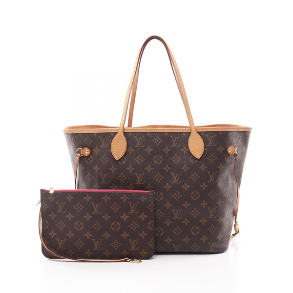 LOUIS VUITTON Neverfull MM Tote shoulder hand Bag M41178 Monogram leather brown
