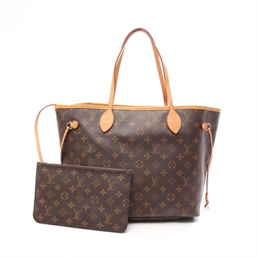 LOUIS VUITTON Neverfull MM Tote shoulder hand Bag M40995 Monogram leather Brown