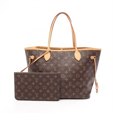 LOUIS VUITTON Neverfull MM Tote shoulder Bag M40995 Monogram leather Brown Used