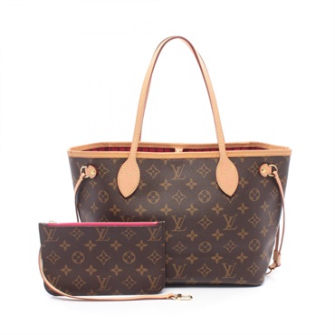 LOUIS VUITTON Neverfull PM Tote shoulder Bag M41245 Monogram leather Pivoine LV