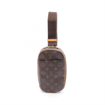 LOUIS VUITTON Pochette Gange Waist bum belt bag M51870 Monogram leather Brown
