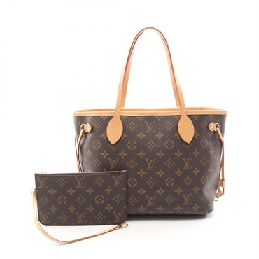 LOUIS VUITTON Neverfull PM Shoulder Tote Bag M46979 Monogram canvas leather Used