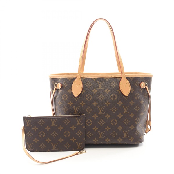 LOUIS VUITTON Neverfull PM Shoulder Tote Bag M46979 Monogram canvas leather Used