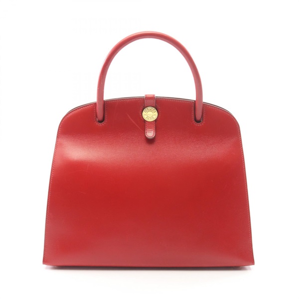 HERMES Darvi MM Handbag Box calf leather Rouge vif Used Women A GHW