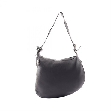 FENDI Selleria Shoulder Bag leather Black Used Women