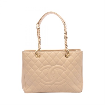 CHANEL Matelasse Grand Shopping GST Chain Tote Shoulder Bag A50995 leather Used