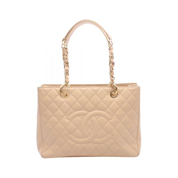 CHANEL Matelasse Grand Shopping GST Chain Tote Shoulder Bag A50995 leather Used