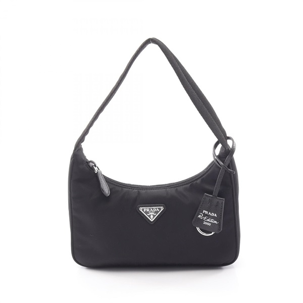 PRADA Re-Edition 2000 mini Shoulder Handbag 1NE515 Nylon Black Used Women