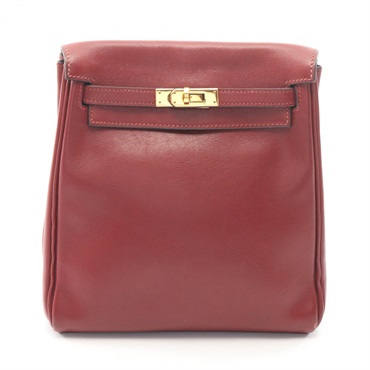 HERMES Kelly Ado PM Backpack Rucksack Gulliver leather Bordeaux GHW Used Women Z