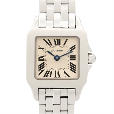 CARTIER Santos De Moiselle SM Wrist Watch Quartz Stainless Steel Used Women