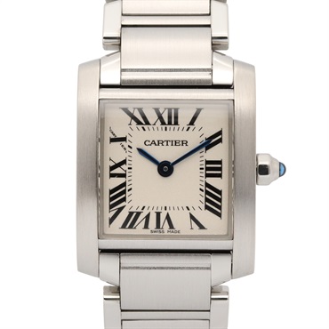 CARTIER Tank francaise SM Wrist Watch W51008Q3 Quartz Stainless Steel Used Women