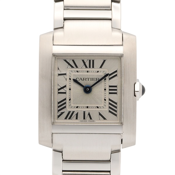 CARTIER Tank francaise SM Wrist Watch WSTA0065 Quartz Stainless Steel Used Women