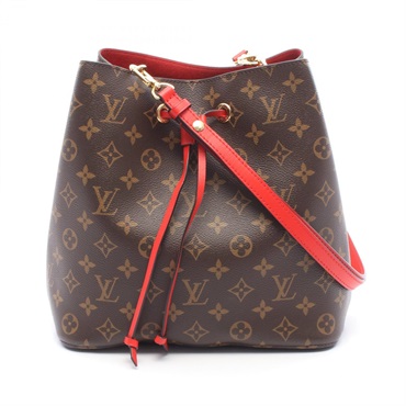 LOUIS VUITTON Neonoe Shoulder Bag M44021 Monogram canvas leather Coquelicot Used