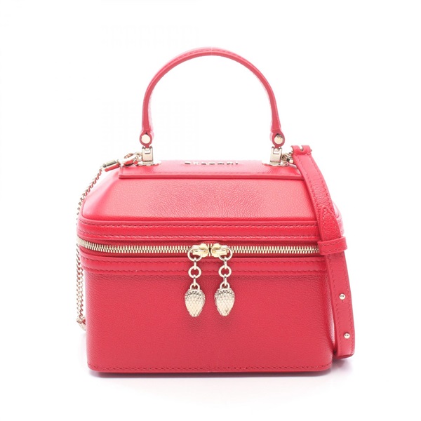 BVLGARI Serpenti Forever Vanity Crossbody Shoulder Handbag leather Red Used
