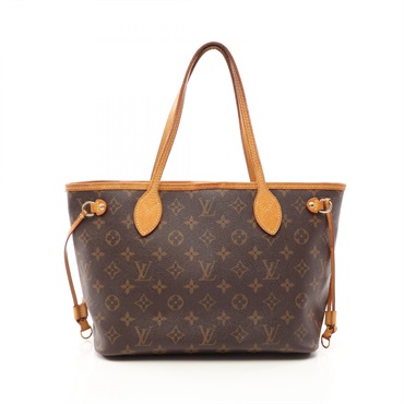 LOUIS VUITTON Neverfull PM Tote hand Bag M40155 Monogram leather Brown Used