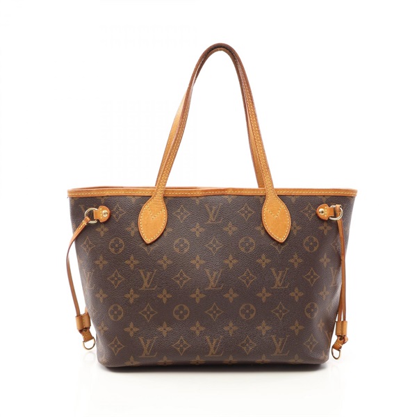 LOUIS VUITTON Neverfull PM Tote hand Bag M40155 Monogram leather Brown Used