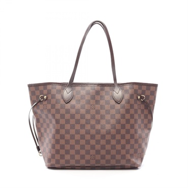 LOUIS VUITTON Neverfull MM Tote shoulder Bag N51105 Damier leather Ebene Used