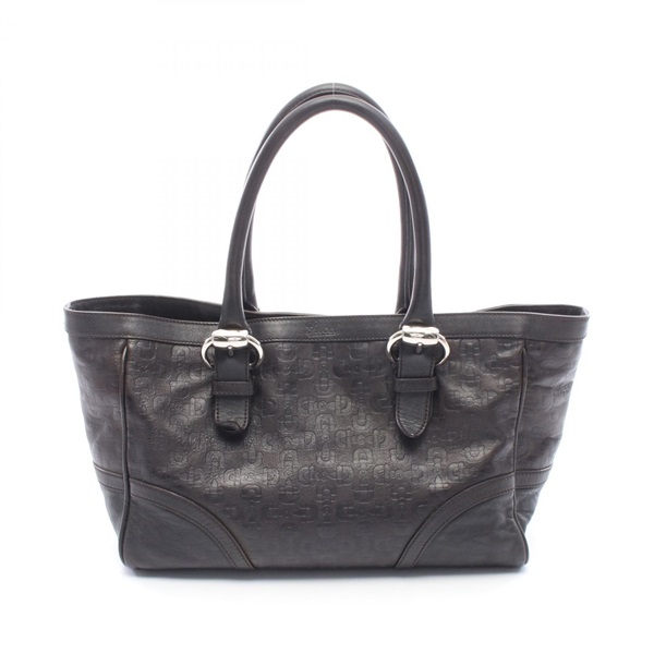 GUCCI Horsebit Hand Tote Bag 289716 leather Brown Used Women