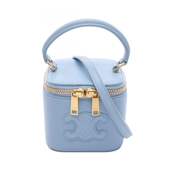 CELINE Cuir Triomphe Mini Vanity Case Shoulder Crossbody Handbag 10J763 Used