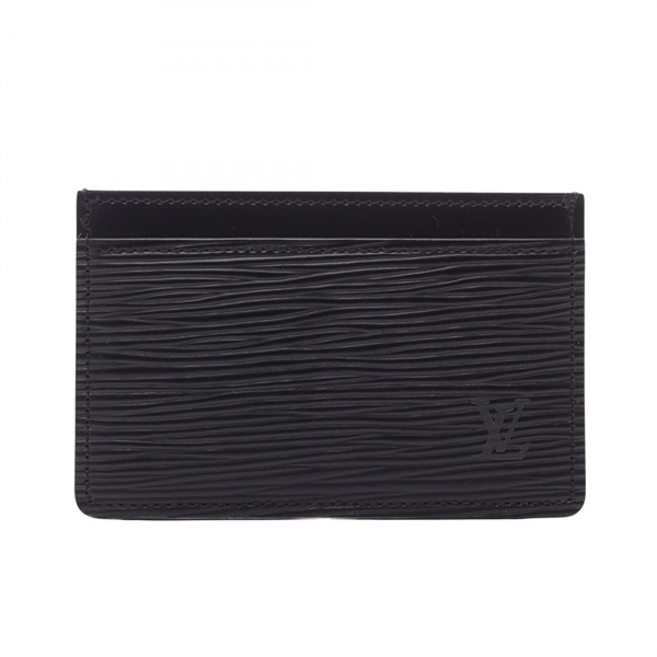 LOUIS VUITTON Porte carte Simple Card Case M63512 Epi leather Noir Used unisex