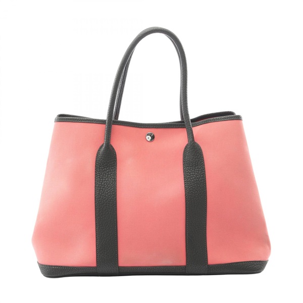 HERMES Garden Party PM Tote Bag H082262CKAF Toile officier canvas leather Pink X
