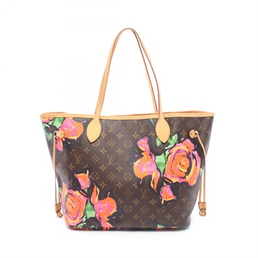 LOUIS VUITTON Neverfull MM Tote shoulder Bag M48613 Monogram Rose leather Brown