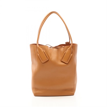 BOTTEGA VENETA basket Tote shoulder hand Bag leather Beige Used Women