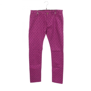 LOUIS VUITTON Monogram Print Denim Pants RM192M QJQ HHD21W cotton Used #32 LV