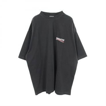 BALENCIAGA Political Campaign Distressed finish T-shirt 641675 cotton Used #XL